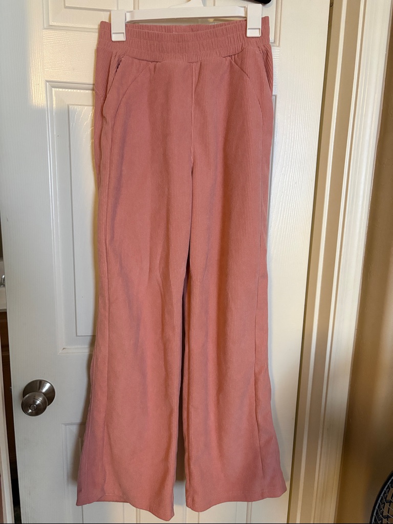 Halara Dusty Rose Wide-Leg Corduroy Pants